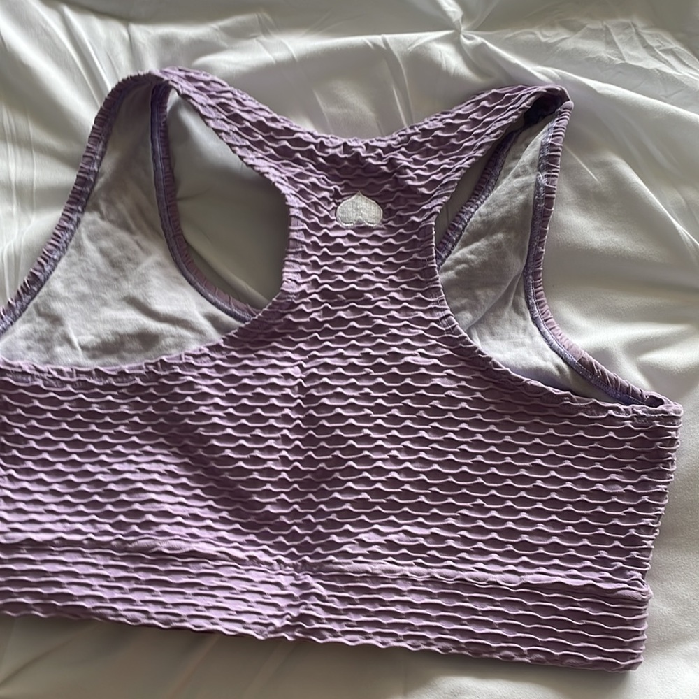 Booty by brabants croco light purple sports bra